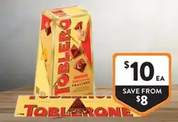 Foodworks Toblerone Pralines offer