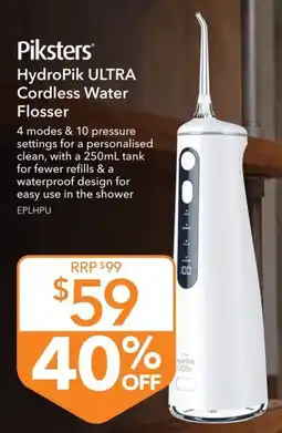 Shaver Shop Piksters HydroPik ULTRA Cordless Water Flosser offer