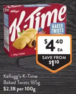 Foodworks Kellogg's K-Time Baked Twists offer