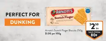 Foodworks Arnott's Scotch Finger Biscuits offer