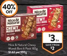 Foodworks Nice & Natural Chewy Muesli Bars offer