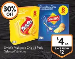 Foodworks Smith's Multipack Chips offer
