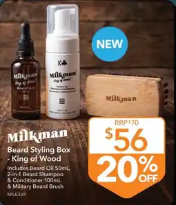 Shaver Shop Milkman Beard Styling Box - King of Wood offer