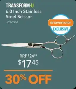 Shaver Shop Transform-U 6.0 Inch Stainless Steel Scissor offer