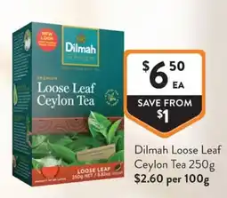 Foodworks Dilmah Loose Leaf Ceylon Tea offer