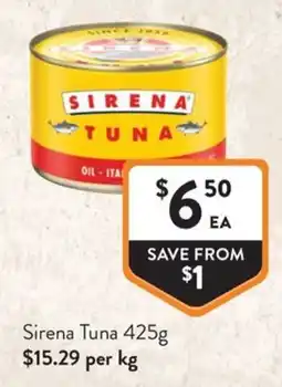 Foodworks Sirena Tuna offer