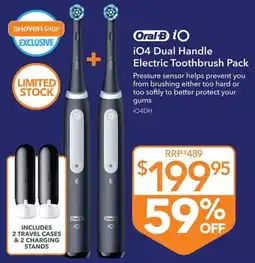 Shaver Shop Oral B iO iO4 Dual Handle Electric Toothbrush Pack offer