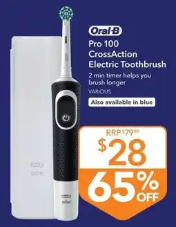 Shaver Shop Oral-B Pro 100 CrossAction Electric Toothbrush offer