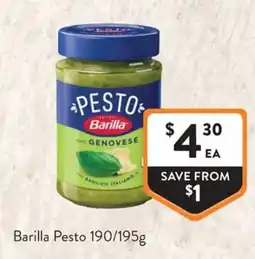 Foodworks Barilla Pesto offer