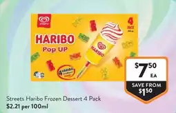Foodworks Streets Haribo Frozen Dessert offer