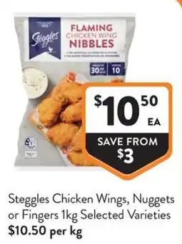 Foodworks Steggles Chicken Wings, Nuggets or Fingers offer