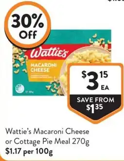 Foodworks Wattie's Macaroni Cheese offer