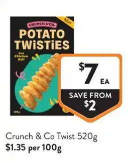 Foodworks Crunch & Co Potato Twisties offer
