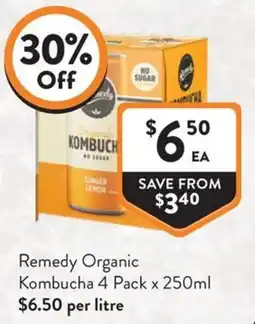 Foodworks Remedy Organic Kombucha offer