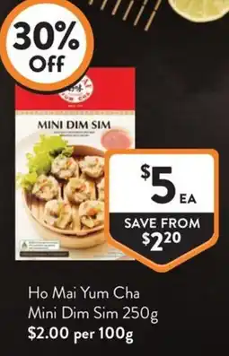 Foodworks Ho Mai Yum Cha Mini Dim Sim offer