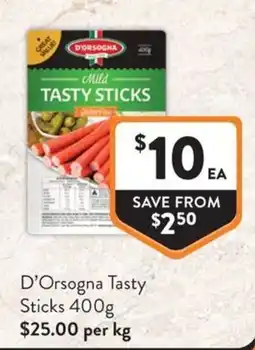 Foodworks D'Orsogna Tasty Sticks offer