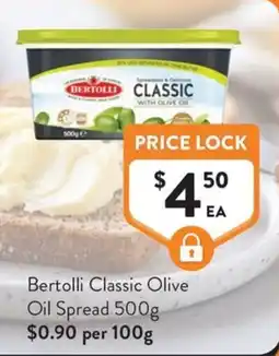 Foodworks Bertolli Classic Olive Oil Spread offer