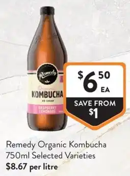 Foodworks Remedy Organic Kombucha offer