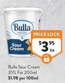 Foodworks Bulla Sour Cream offer