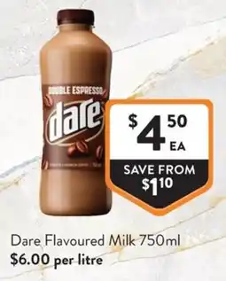 Foodworks Dare Flavoured Milk offer