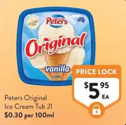 Foodworks Peters Original Ice Cream Tub offer