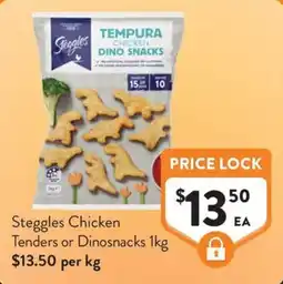 Foodworks Steggles Chicken Tenders or Dinosnacks offer