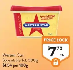 Foodworks Western Star Spreadable Tub offer