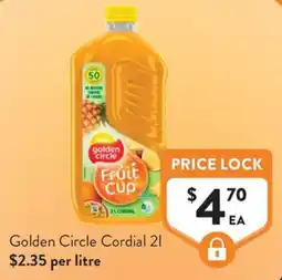 Foodworks Golden Circle Cordial 2l offer