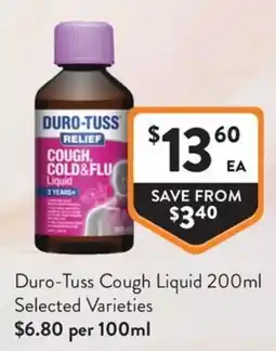 Foodworks Duro-Tuss Cough Liquid offer