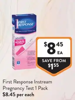 Foodworks First Response Instream Pregnancy Test offer