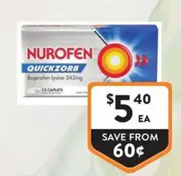 Foodworks Nurofen Quickzorb offer
