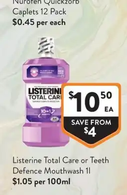 Foodworks Listerine Total Care Mouthwash offer