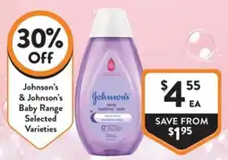 Foodworks Johnson's & Johnson's Baby Range offer