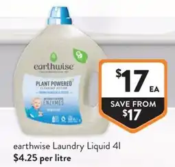 Foodworks earthwise Laundry Liquid offer