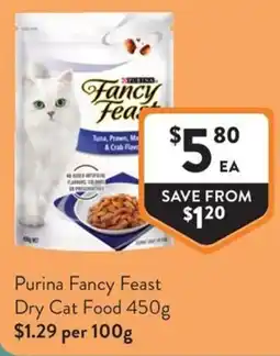 Foodworks Purina Fancy Feast Dry Cat Food offer