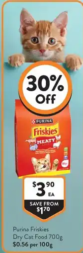 Foodworks Purina Friskies Dry Cat Food offer