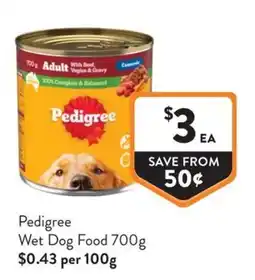 Foodworks Pedigree Wet Dog Food offer