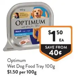 Foodworks Optimum Wet Dog Food Tray offer
