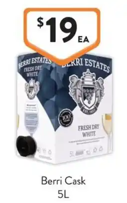 Foodworks Berri Cask Fresh Dry White offer