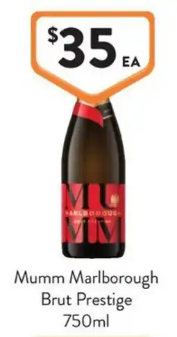 Foodworks Mumm Marlborough Brut Prestige offer