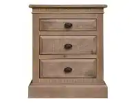 LivingStyles Cognac Pine Timber Bedside Table offer