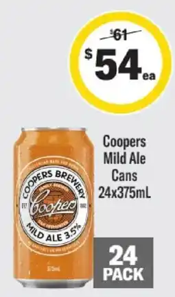 Liquorland Coopers Mild Ale Cans offer