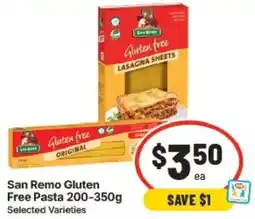 IGA San Remo Gluten Free Pasta offer