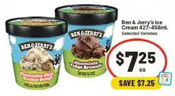 IGA Ben & Jerry's Ice Cream Selected Varieties offer