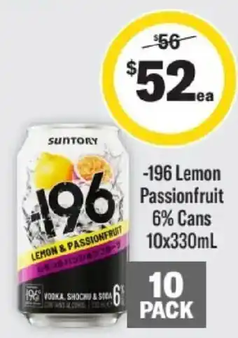 Liquorland Suntory 196 Lemon Passionfruit offer