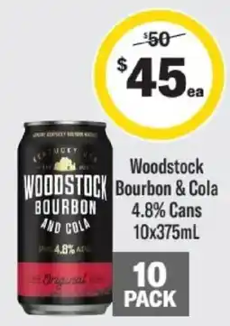Liquorland Woodstock Bourbon & Cola offer