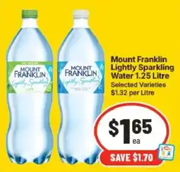 IGA Mount Franklin Lightly Sparkling Water offer