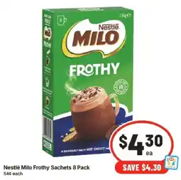 IGA Nestlé Milo Frothy Sachets offer