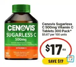IGA Cenovis Sugarless C 500mg offer