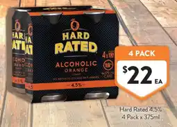 Foodworks Hard Rated Alcoholic Orange offer